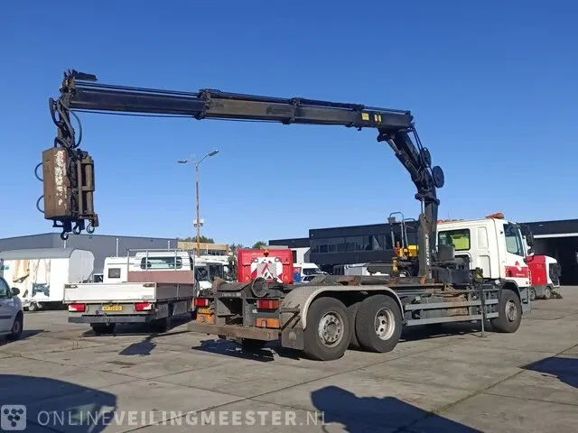 Vrachtwagen daf, cf 75.250 met haakarm hiab en hmf laadkraan, bouwjaar 2008 - afbeelding 63 van  72