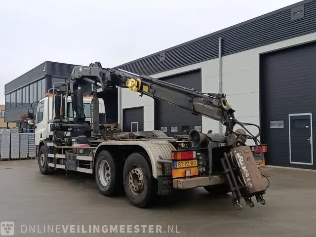Vrachtwagen daf, cf 75.250 met haakarm hiab en hmf laadkraan, bouwjaar 2008 - afbeelding 56 van  72