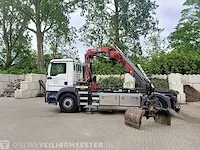 Vrachtwagen man, tgm 18.250 4x2 bl eev - kraan hmf met grijper en container lift systeem, bouwjaar 2012 | 143862 km | 87-bbf-4 - afbeelding 40 van  43