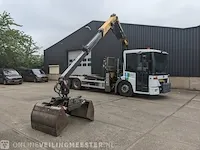 Vrachtwagen met schrootkraan en haakarmsysteem mercedes-benz, econic 2629, bouwjaar 2013 | 160294 km