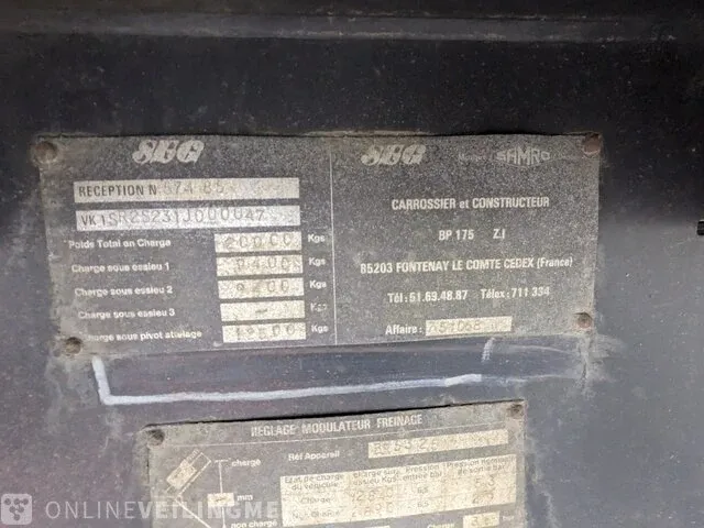 Vrachtwagen oplegger samro, sr 2s 23 - afbeelding 6 van  32