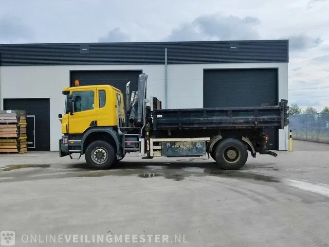 Vrachtwagen scania, p340 met autolaadkraan fassi f110axs en kipper, bouwjaar 2006 | 222165 km | bs-hn-63 - afbeelding 1 van  51