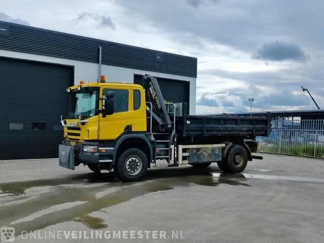 Vrachtwagen scania, p340 met autolaadkraan fassi f110axs en kipper, bouwjaar 2006 | 222165 km | bs-hn-63 - afbeelding 10 van  51