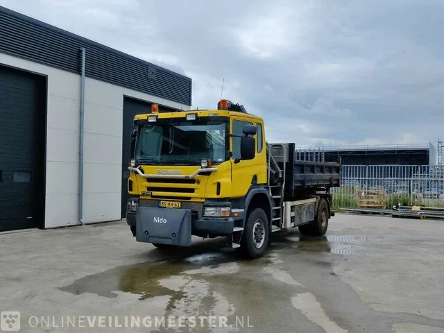 Vrachtwagen scania, p340 met autolaadkraan fassi f110axs en kipper, bouwjaar 2006 | 222165 km | bs-hn-63 - afbeelding 21 van  51