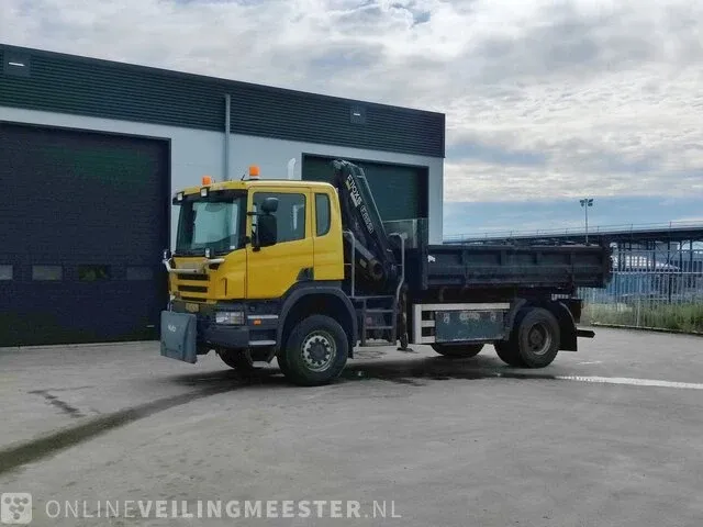 Vrachtwagen scania, p340 met autolaadkraan fassi f110axs en kipper, bouwjaar 2006 | 239401 km | bs-hz-60 - afbeelding 10 van  41