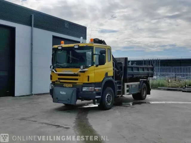 Vrachtwagen scania, p340 met autolaadkraan fassi f110axs en kipper, bouwjaar 2006 | 239401 km | bs-hz-60 - afbeelding 21 van  41