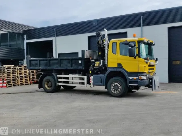 Vrachtwagen scania, p340 met autolaadkraan fassi f110axs en kipper, bouwjaar 2006 | 239401 km | bs-hz-60 - afbeelding 38 van  41