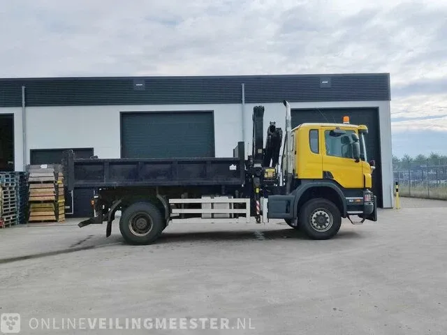 Vrachtwagen scania, p340 met autolaadkraan fassi f110axs en kipper, bouwjaar 2006 | 239401 km | bs-hz-60 - afbeelding 39 van  41