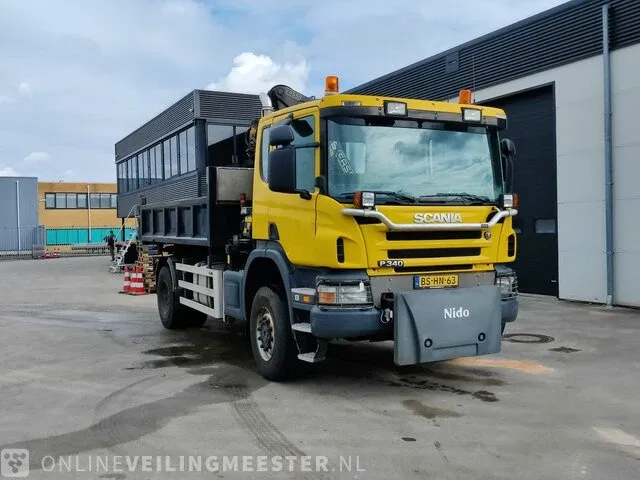 Vrachtwagen scania, p340 met autolaadkraan fassi f110axs en kipper, bouwjaar 2006 | bs-hn-63 | 222165 km - afbeelding 43 van  51