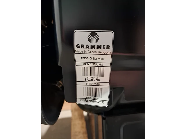 Vrachtwagenstoel met stoelhoes, grammer, s933 g s2 mbt, 2018 - afbeelding 5 van  15