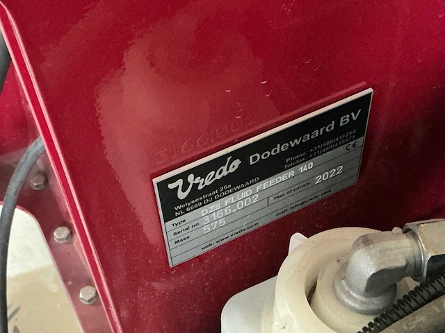 Vredo - 2022 - dz fluid feeder 140 - overige gewasbescherming en -bemesting - afbeelding 13 van  20