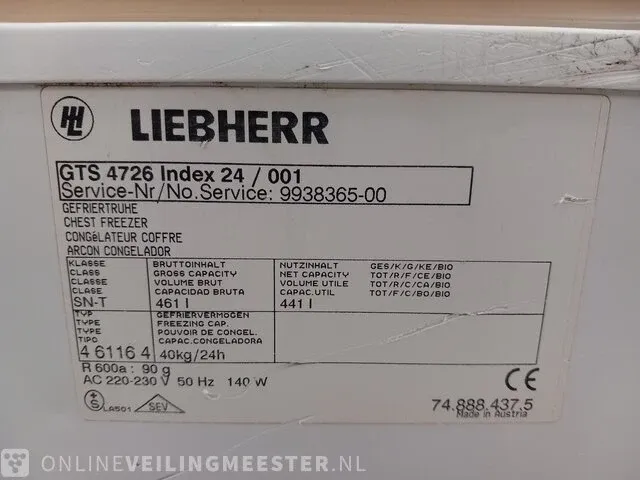 Vrieskist liebherr, gts4726 - afbeelding 6 van  6
