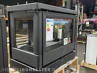 Vrijhangende houthaard 12 kw bronpi, versailles -c 3 zijdig , zwart - afbeelding 3 van  7