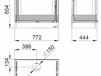 Vrijhangende houthaard 12 kw bronpi, versailles -c 3 zijdig , zwart - afbeelding 6 van  7