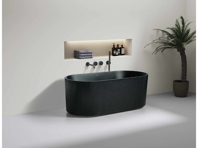 Vrijstaand acryl design bad - mat wit/glans wit of mat zwart keuze - afbeelding 4 van  11