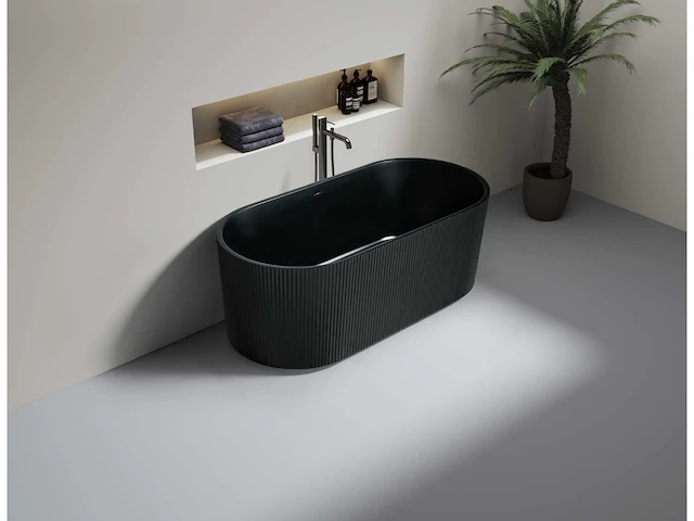 Vrijstaand acryl design bad - mat wit/glans wit of mat zwart keuze - afbeelding 5 van  11