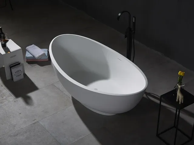 Vrijstaand bad - solid surface - dace (in 2 kleuren beschikbaar) - afbeelding 2 van  14