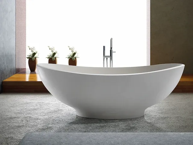 Vrijstaand bad - solid surface - dace (in 2 kleuren beschikbaar) - afbeelding 4 van  14