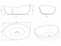 Vrijstaand bad - solid surface - ethan - afbeelding 2 van  10