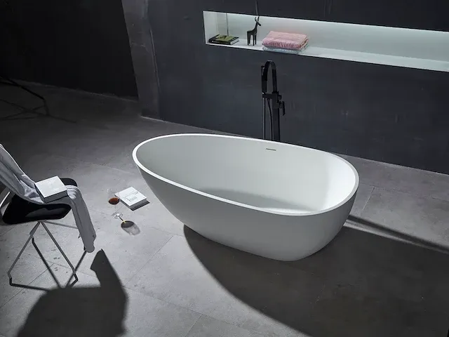 Vrijstaand bad - solid surface - izak (in 2 kleuren beschikbaar) - afbeelding 3 van  7