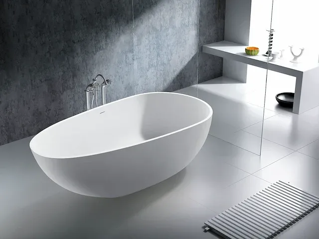 Vrijstaand bad - solid surface - izak (in 2 kleuren beschikbaar) - afbeelding 4 van  7