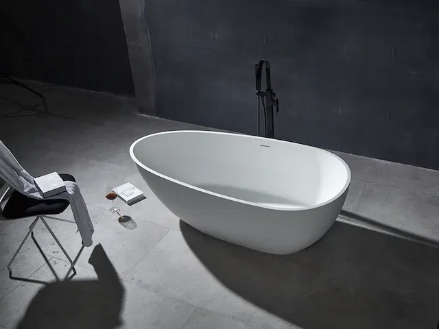 Vrijstaand bad - solid surface - izak (in 2 kleuren beschikbaar) - afbeelding 6 van  7
