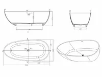 Vrijstaand bad - solid surface - izak (in 2 kleuren beschikbaar) - afbeelding 7 van  7