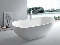 Vrijstaand bad - solid surface - mat wit - afbeelding 2 van  9