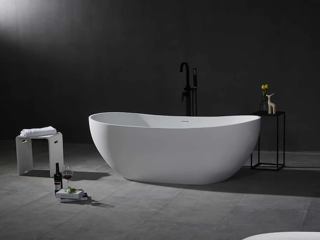 Vrijstaand bad - solid surface - mat wit - afbeelding 1 van  9