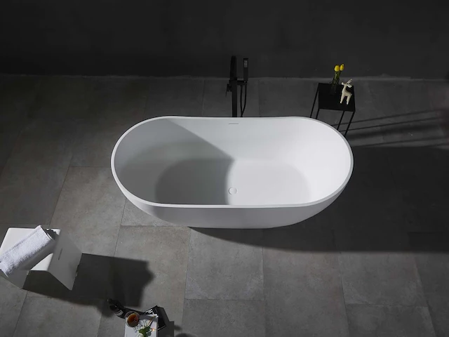 Vrijstaand bad - solid surface - mat wit - afbeelding 3 van  9