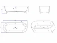 Vrijstaand bad - solid surface - nevil (in 3 kleuren beschikbaar) - afbeelding 9 van  17