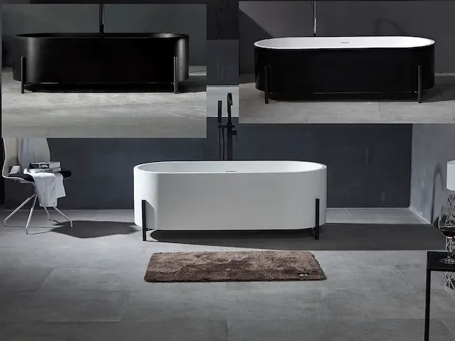 Vrijstaand bad - solid surface - nevil (in 3 kleuren beschikbaar) - afbeelding 1 van  17