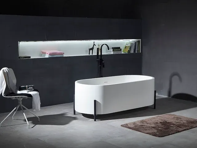 Vrijstaand bad - solid surface - nevil (in 3 kleuren beschikbaar) - afbeelding 12 van  17