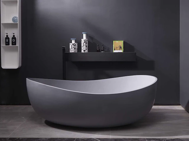 Vrijstaand bad - solid surface (beschikbaar in 2 kleuren) - afbeelding 4 van  17