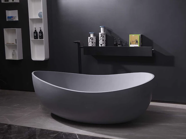 Vrijstaand bad - solid surface (beschikbaar in 2 kleuren) - afbeelding 5 van  17