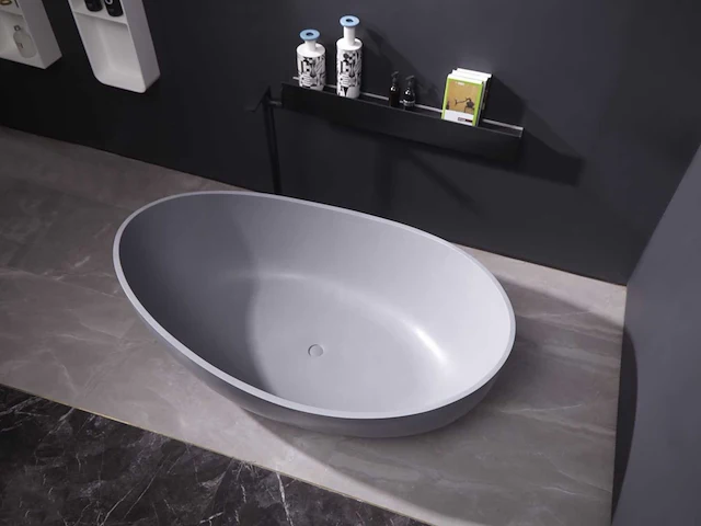 Vrijstaand bad - solid surface (beschikbaar in 2 kleuren) - afbeelding 6 van  17