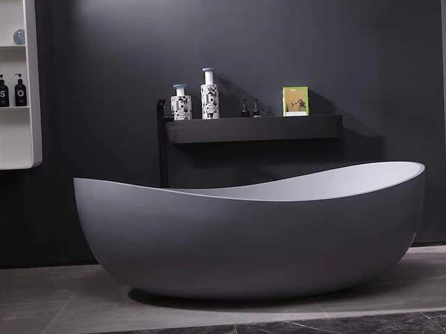 Vrijstaand bad - solid surface (beschikbaar in 2 kleuren) - afbeelding 7 van  17