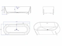 Vrijstaand bad - solid surface (beschikbaar in 3 kleuren) - afbeelding 20 van  21