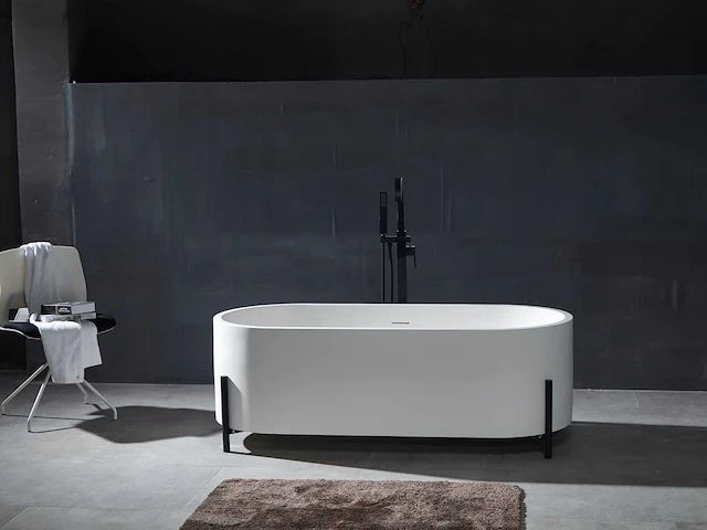 Vrijstaand bad - solid surface (beschikbaar in 3 kleuren) - afbeelding 10 van  21