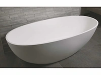Vrijstaand bad luca 180x80x60cm solid surface mat wit - afbeelding 1 van  5