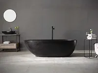 Vrijstaand bad solid surface mat zwart - afbeelding 1 van  5