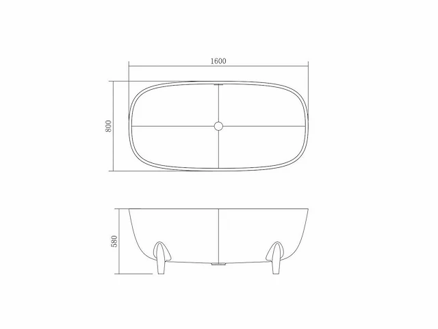 Vrijstaand bad solid surface - afbeelding 6 van  7