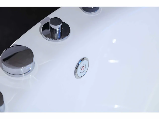 Vrijstaand design massagebad - waterval - glans wit - afbeelding 7 van  22