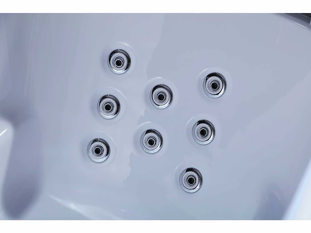 Vrijstaand design massagebad - waterval - glans wit - afbeelding 9 van  22