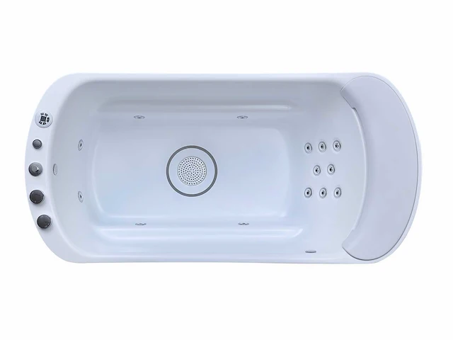 Vrijstaand design massagebad - waterval - glans wit - afbeelding 11 van  22