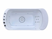 Vrijstaand design massagebad - waterval - glans wit - afbeelding 11 van  22