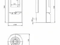 Vrijstaand houttoestel rond , hir.5.v2, grijs - afbeelding 9 van  9