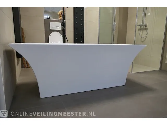 Vrijstaand ligbad t.s. squaro, hoogglans wit - afbeelding 1 van  9