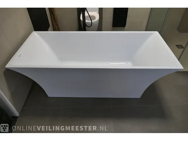 Vrijstaand ligbad t.s. squaro, hoogglans wit - afbeelding 6 van  9