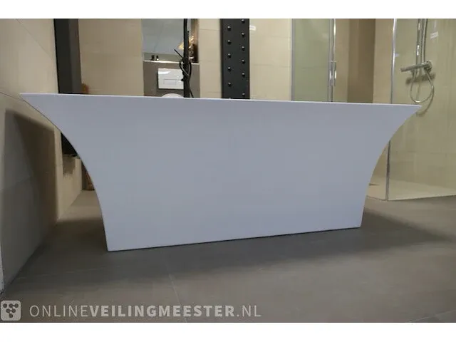 Vrijstaand ligbad t.s. squaro, hoogglans wit - afbeelding 7 van  9